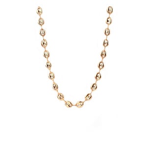 17 1/2"-Gold plated anchor link necklace